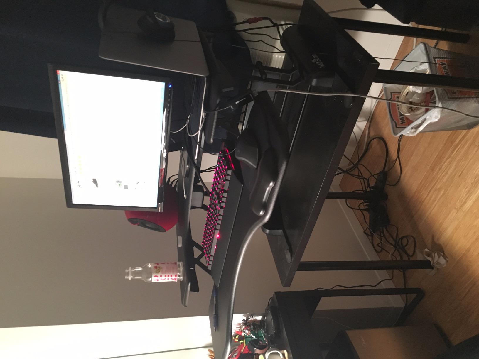 Vari VariDesk Pro Plus 36 - Adjustable Desk Converter with 11 Height Settings - Laptop Sit Stand Desk Riser for Home Office, Table Tops, Workspace - Fully Assembled with Spring Loaded Lift - Black customer photo 1