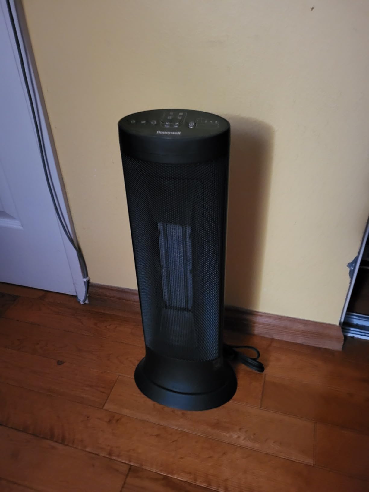 Honeywell Slim Ceramic Tower Heater, Small Room, Black - Easy to Use - Slim Space Heater with Two Heat Settings customer photo 2