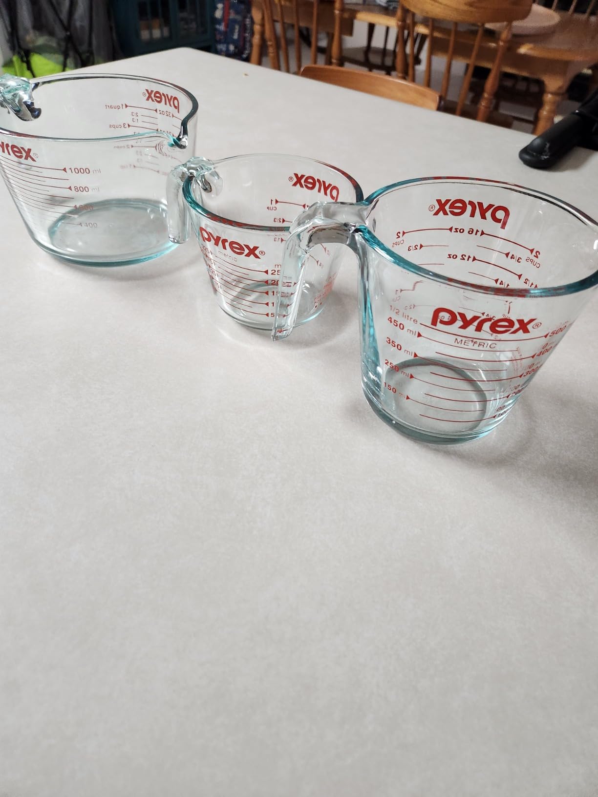 Pyrex Essentials (3-Pack) Glass Measuring Cups Set, (1, 2 & 4 Cup) Measuring Cups For Prepping, Baking and Cooking, Preheated Oven, Dishwasher, Freezer, and Microwave Safe customer photo 1