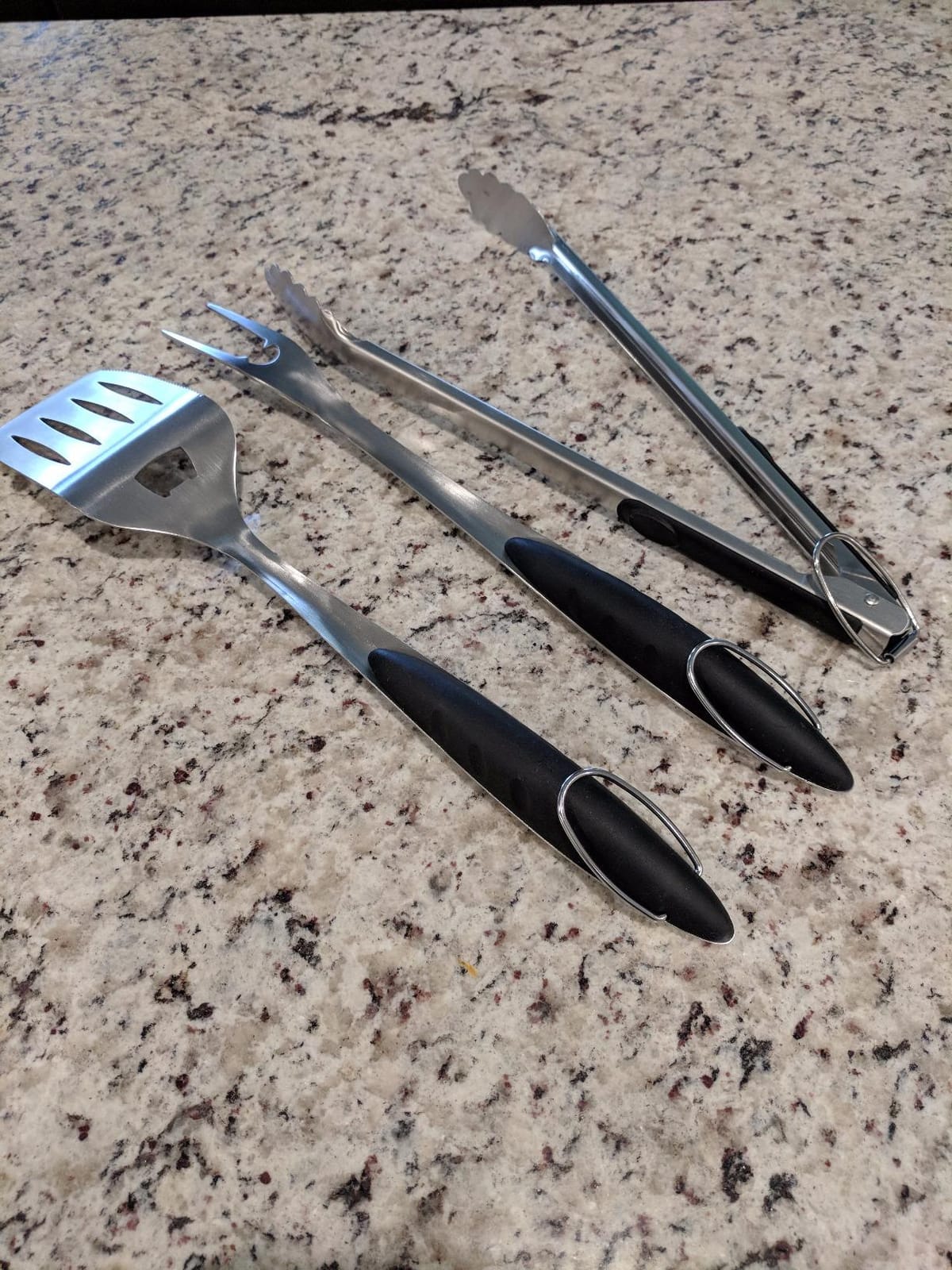 Alpha Grillers Grill Tools Set, BBQ & Grilling Accessories Outdoor Utensils | Heavy-Duty Stainless Steel Spatula, Fork, Brush & Tongs, Great BBQ Gift for Men customer photo 1