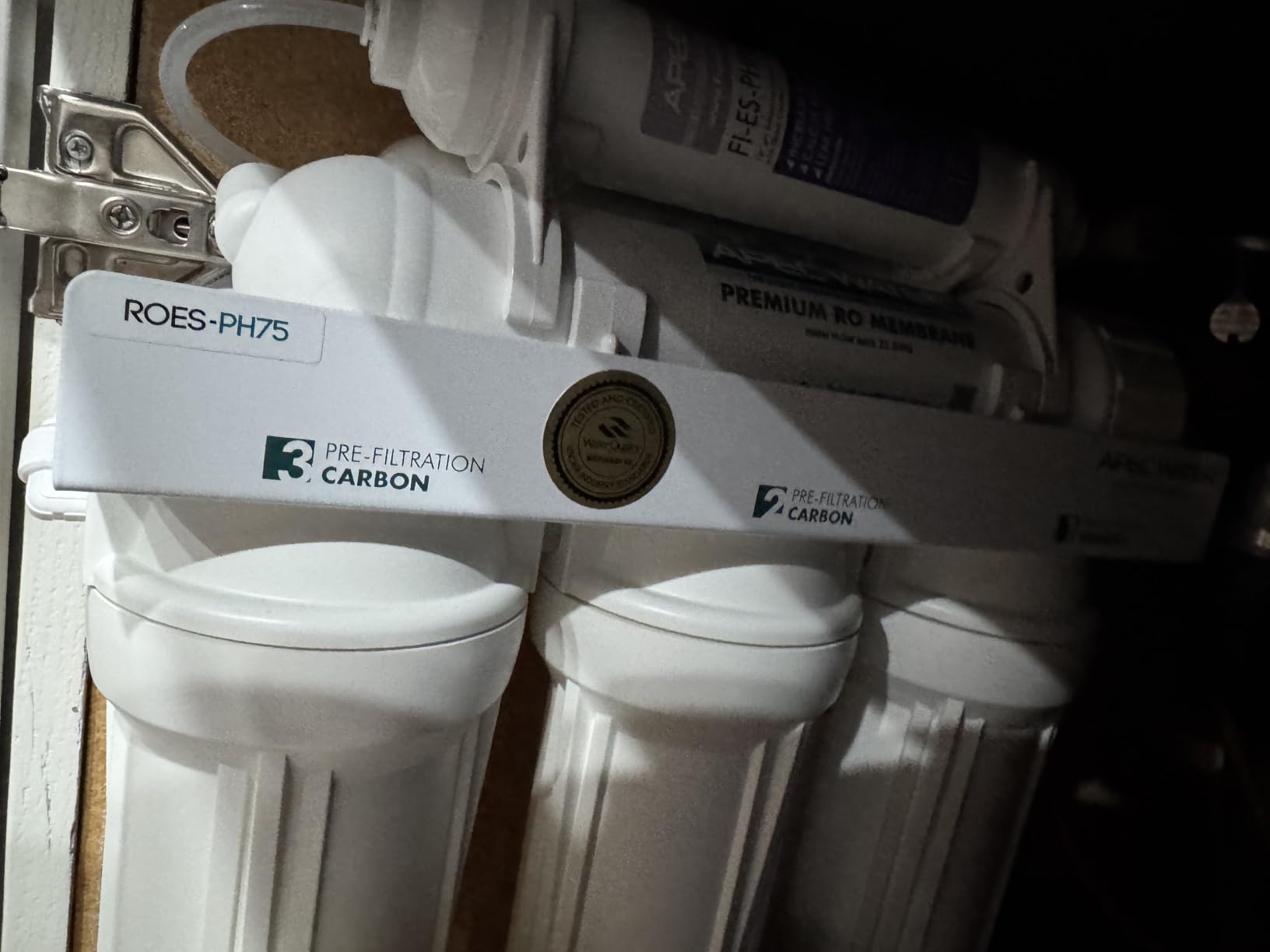APEC Water ROES-PH75, 6-Stage Under Sink RO System, Alkaline, 75 GPD | NSF Certified 372 & 58, Reduces 99% of Impurities, 75 GPD, 6-Stage Filtration, Under Sink Installation customer photo 2