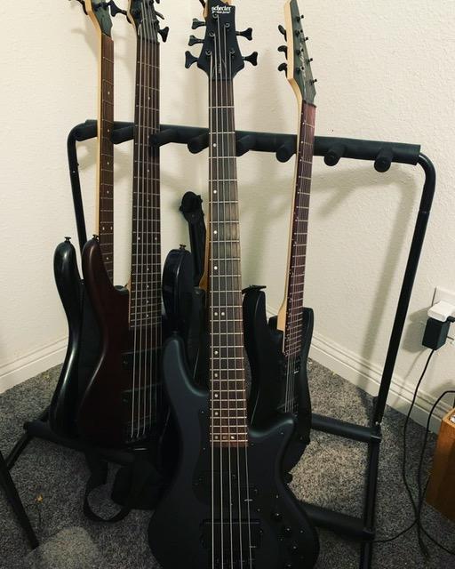 Schecter Stiletto Stealth 5-String Bass Guitar - Satin Black customer photo 1