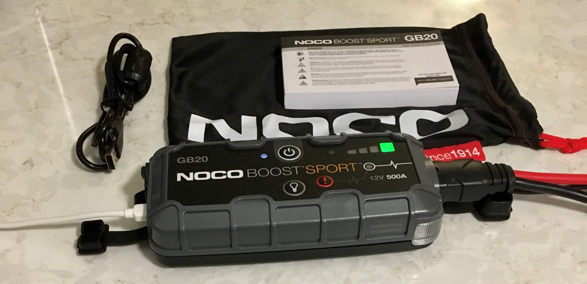 NOCO Boost GB20 500A UltraSafe Jump Starter, 12V Lithium Battery Booster customer photo 1