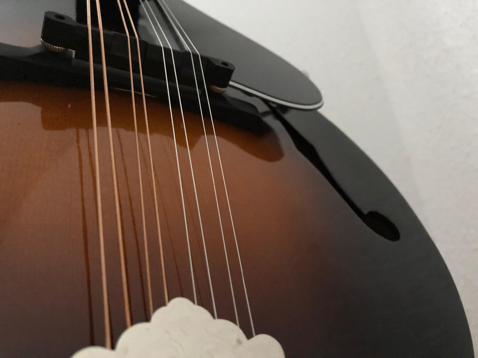 Kentucky KM-156 Standard A-Model Mandolin - Transparent Brown - Solid Spruce Top & Maple Back, Crisp Tone, Smooth Playability customer photo 2