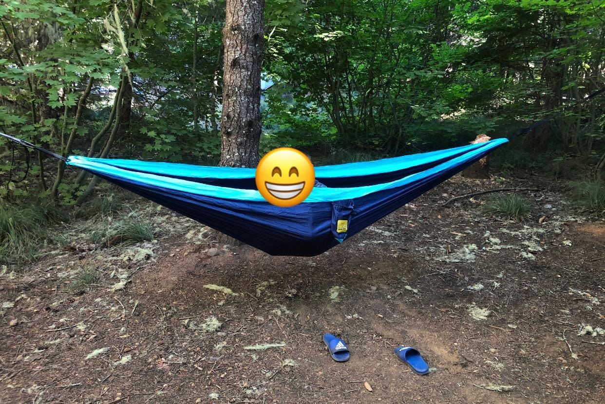 Wise Owl Outfitters Hammock for Camping Double Hammocks Gear for The Outdoors Backpacking Survival or Travel - Portable Lightweight Parachute Nylon DO Navy & Lt Blue customer photo 2