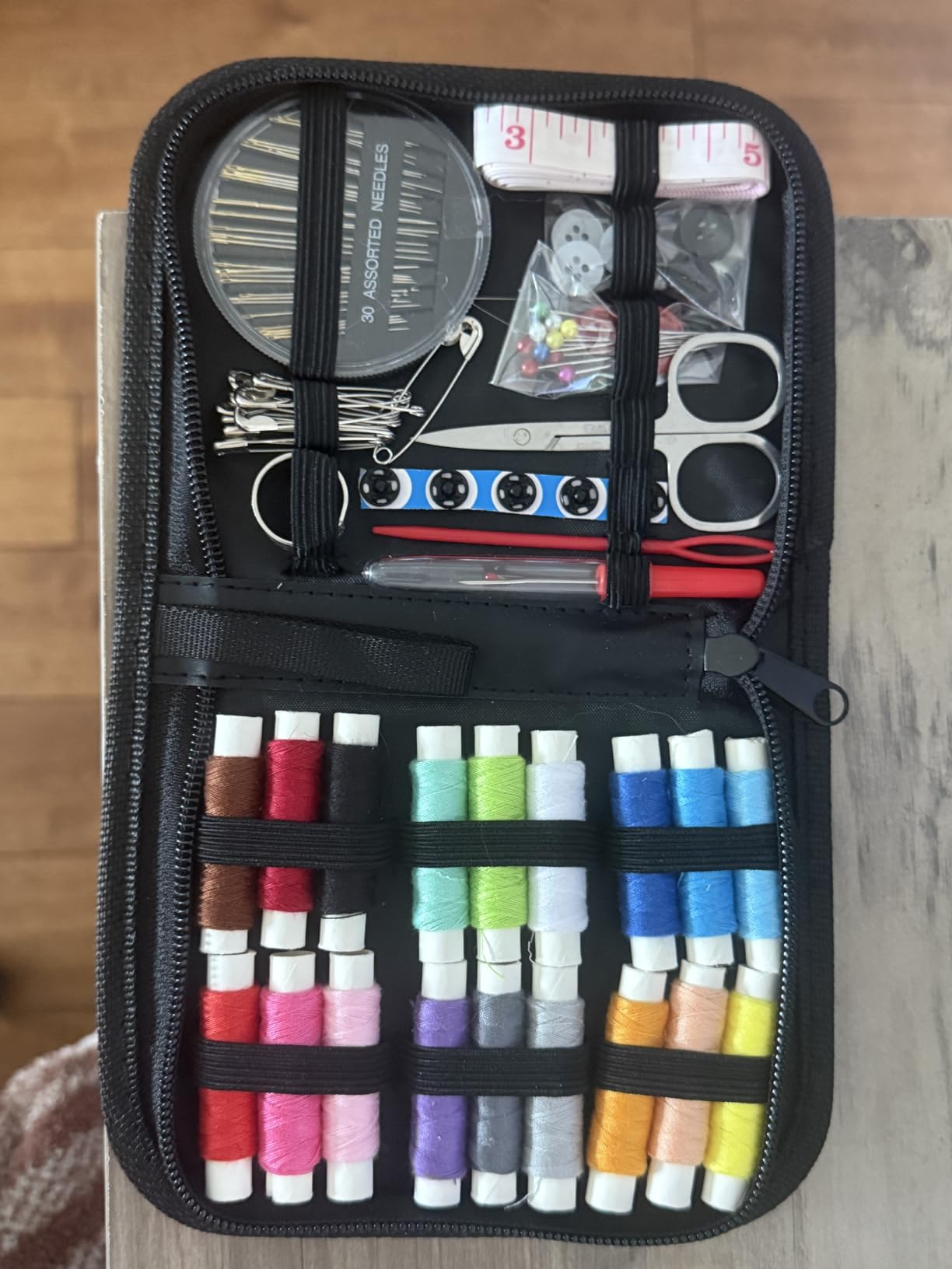 Coquimbo Sewing Kit Mini Travel, Dorm Room Essentials for Girls | Portable Needle and Thread Kit with Scissors, Tape Measure, Thimble customer photo 1