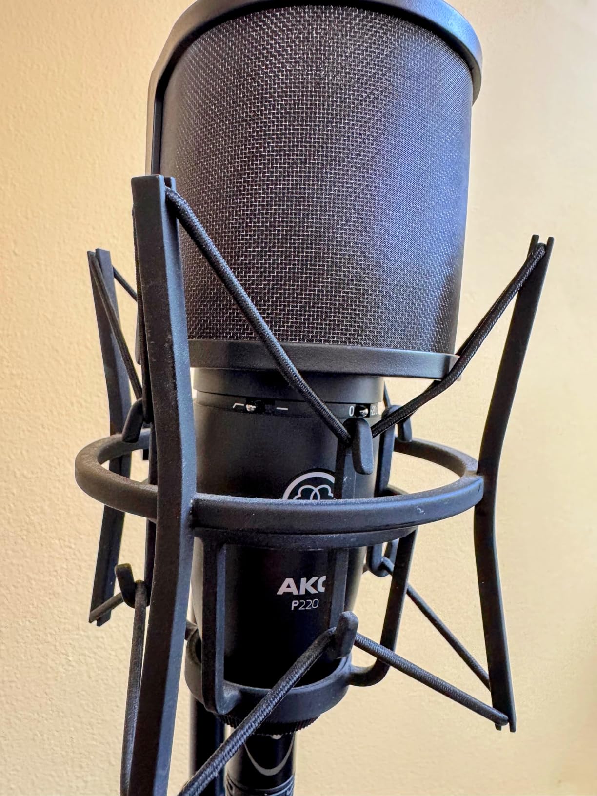 Pop Filter, PEMOTech [Upgraded Three Layers] Metal Mesh & Foam & Etamine Layer Microphone Windscreen Cover Handheld Mic Shield Mask, Microphone Accessories for Vocal Recording, Youtube videos, Streaming customer photo 1