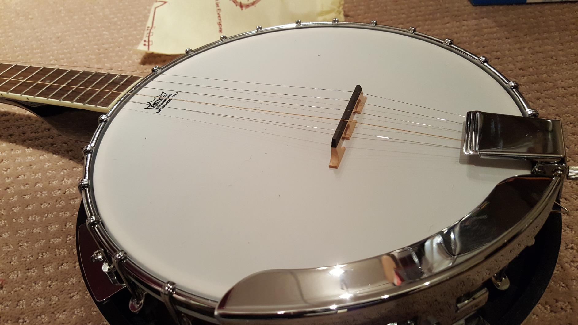 ADM Banjo 5 String Full Size Banjoes Set, 38 Inch Beginner Banjo Kit with Resonator, Remo Drum Head, Open or Closed Back, Gift Package Free Lessons Starter Accessories for Adults Teenager, Brown customer photo 2