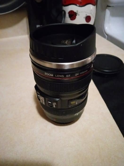 STRATA CUPS Camera Lens Coffee Mug -13.5oz | (2 LIDS + SPOON + BAG) Gift for Him, Dad Gifts, Photography, Camera accessories, Novelty Gifts customer photo 1