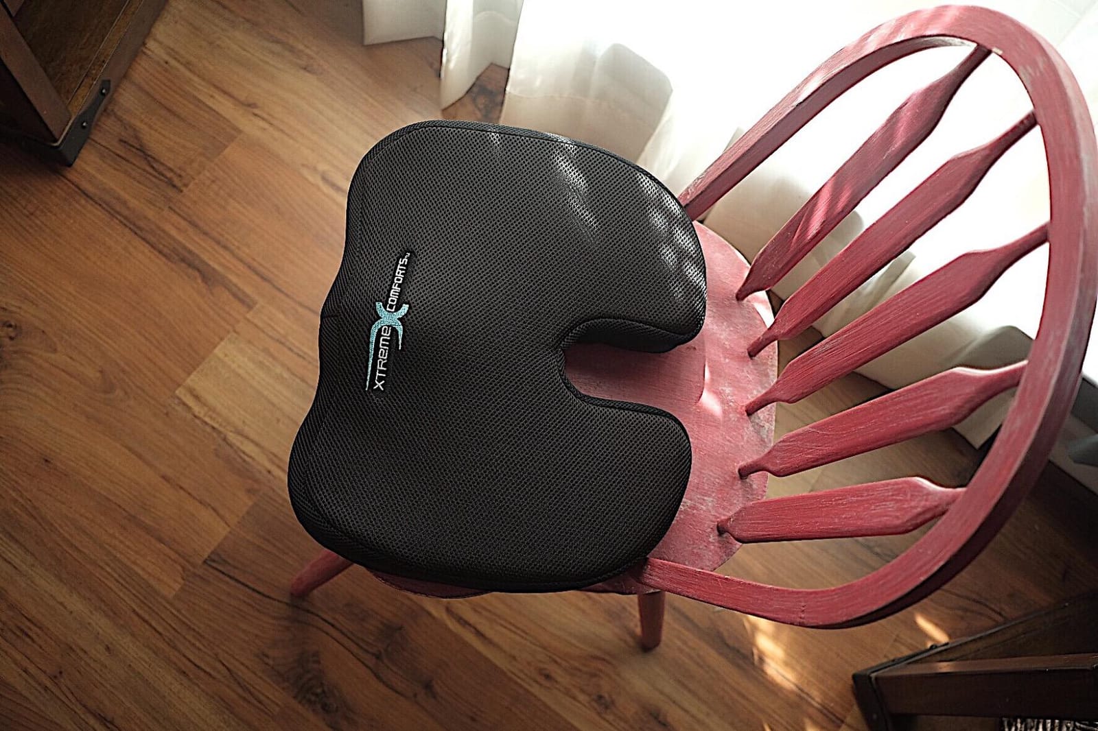 Xtreme Comforts Seat Cushions | Office Chair Cushions for Desk, Car, Wheelchair| Ergonomic Memory Foam Seat Cushion for Support & Comfort | Helps Improve Sitting Posture for Work & Body Relief (1 Pc) customer photo 2