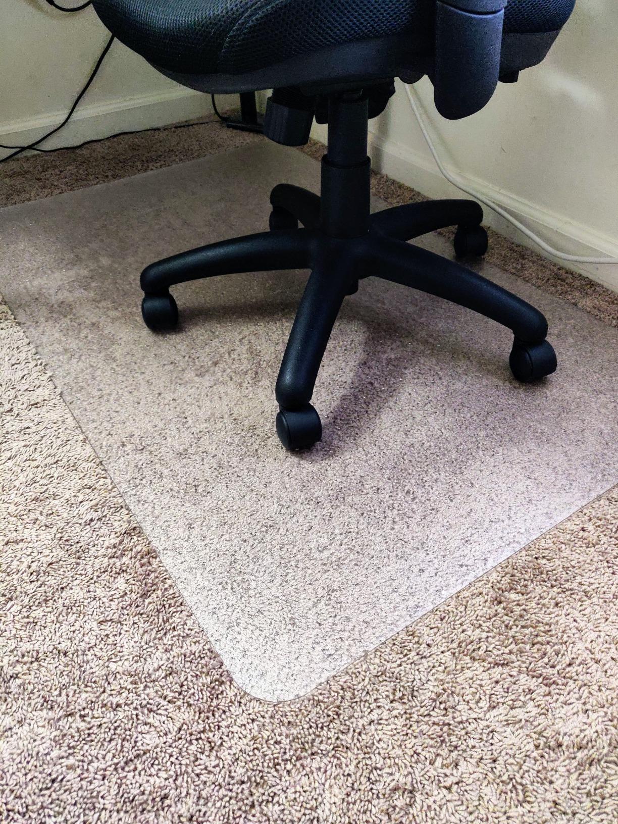 Marvelux Office Chair Mat for Carpeted Floors, Heavy Duty Polycarbonate for Medium Pile Carpets, Rectangular 48