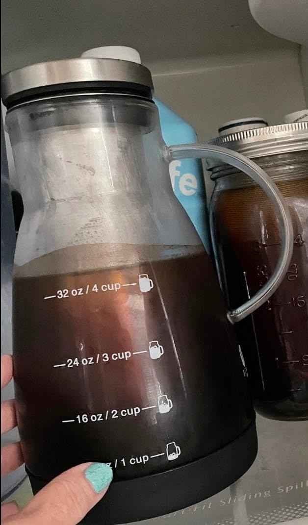 Bean Envy Cold Brew Coffee Maker - 32 oz Glass Coffee Cold Brew Maker and Pitcher w/Silicone Cap & Base | BPA-Free Borosilicate, Stainless Steel Filter, Dishwasher Safe, Airtight Seal, Iced Tea Brewer, Silicone Base customer photo 2