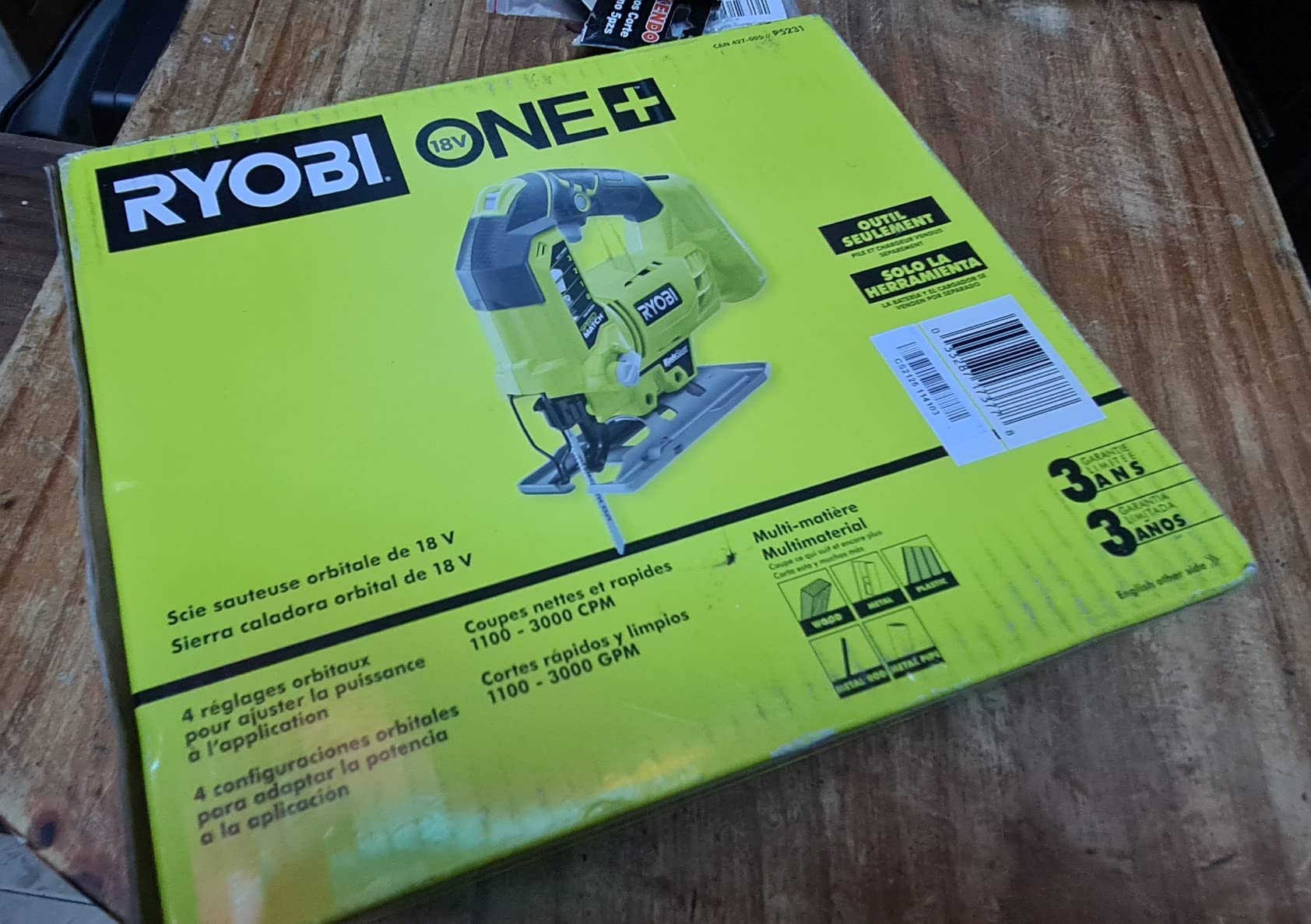 One+ P5231 18V Lithium Ion Cordless Orbital T-Shaped 3,000 SPM Jigsaw (Battery Not Included, Power Tool and T-Shaped Wood Cutting Blade Only) customer photo 1