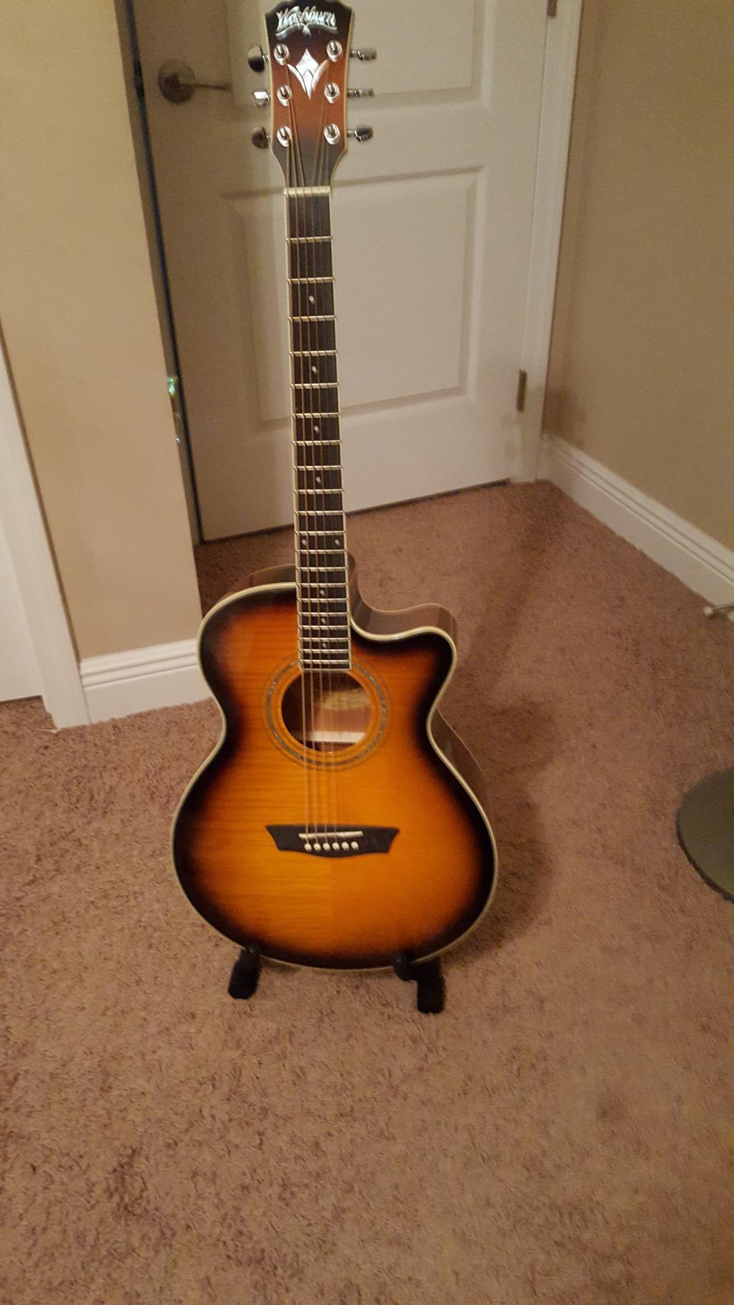 Washburn Festival EA15 Mini Jumbo Cutaway, Acoustic Electric Guitar, Tobacco Burst customer photo 1