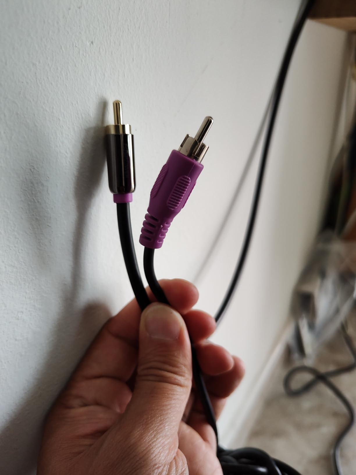 FosPower Subwoofer Cable (10 FT) RCA to RCA Audio Stereo Cable, Male to Male - Dual Shielded Cord | 24K Gold Plated Connector | Corrosion Resistant | Clean Sounding Signal customer photo 1