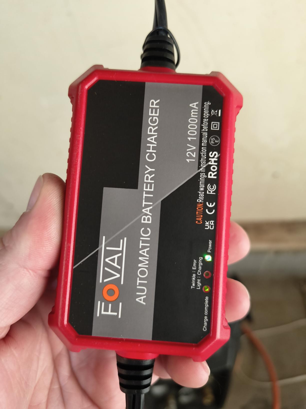 Foval Automatic Trickle Battery Charger 12V 1000mA Smart Battery Charger customer photo 2