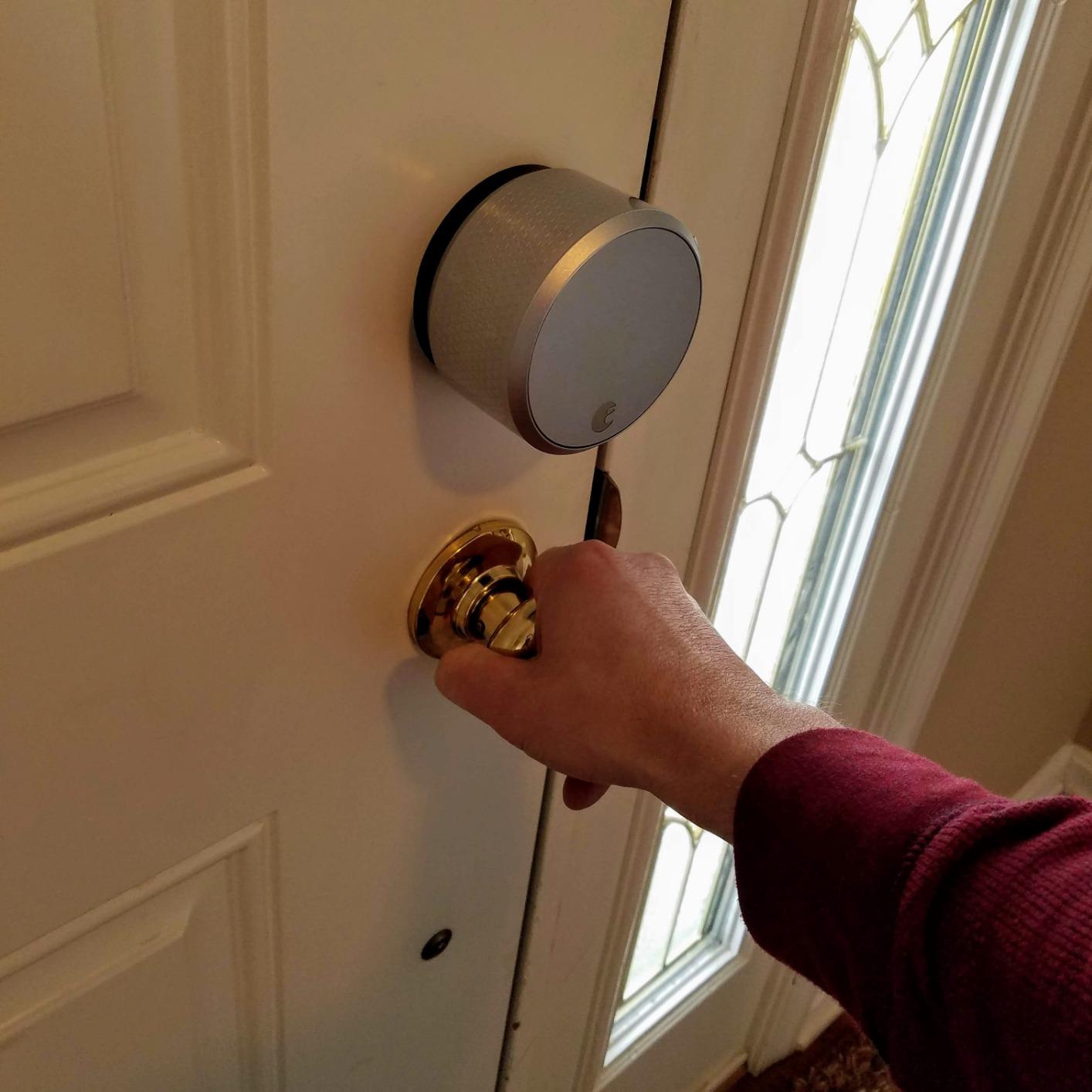 August Home Smart Lock Pro + Connect Hub - Wi-Fi Smart Lock for Keyless Entry - Works with Alexa, Google Assistant, and more - Silver customer photo 1