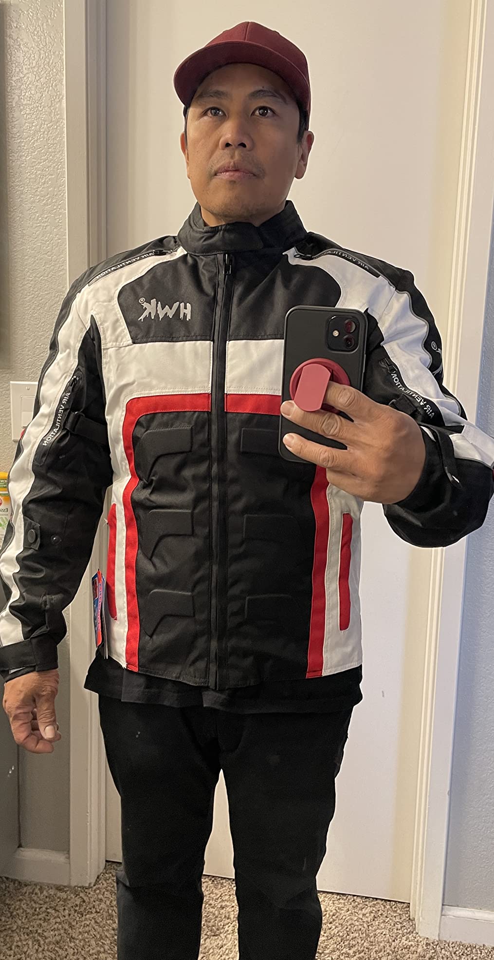 HWK Spyder Motorcycle Jacket for Men with Weather Resistant Cordura Textile Fabric for Enduro Motocross Jacket customer photo 2