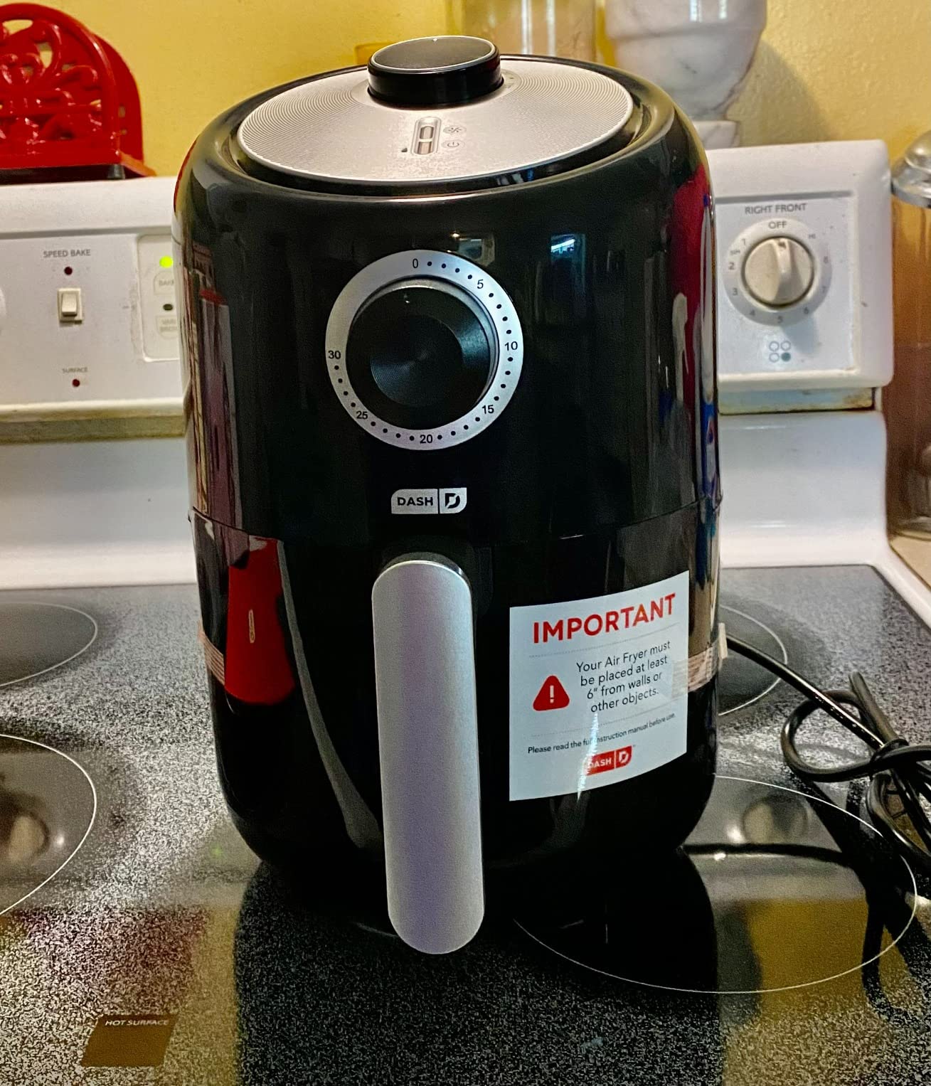 Dash Compact Air Fryer - AirCrisp Technology, 2 Quart, Cool Grey, Adjustable Temperature, Auto Shut-Off customer photo 2