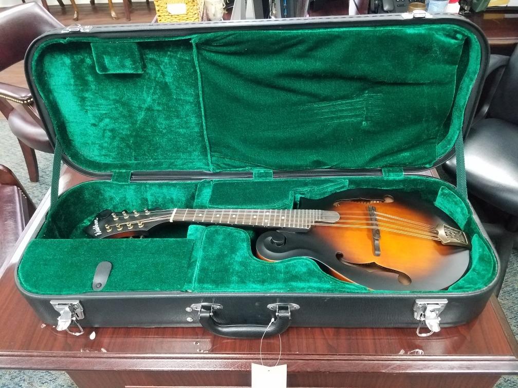 Washburn M108SWK-D Americana Series F Style Mandolin, Vintage Sunburst | Solid spruce top; Solid mahogany back and sides; Includes case customer photo 1