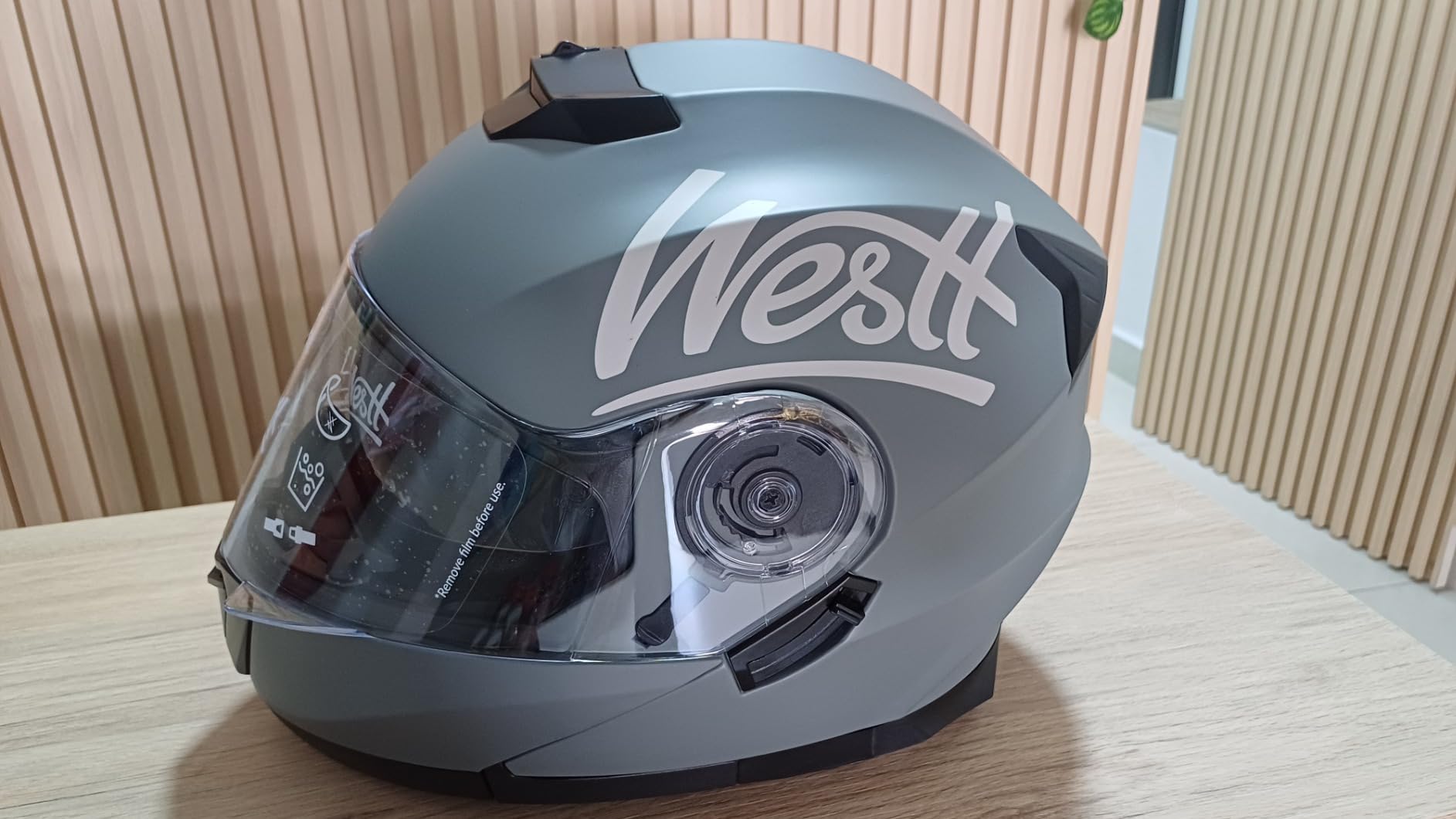 Westt Motorcycle Helmets, Dual Visor Flip Up Modular Helmet - DOT Approved | Helmets for adults, Comfortable neck brace, Reduces wind noise, Safe and convenient, for Men Women (Street Bike, ATV) customer photo 1
