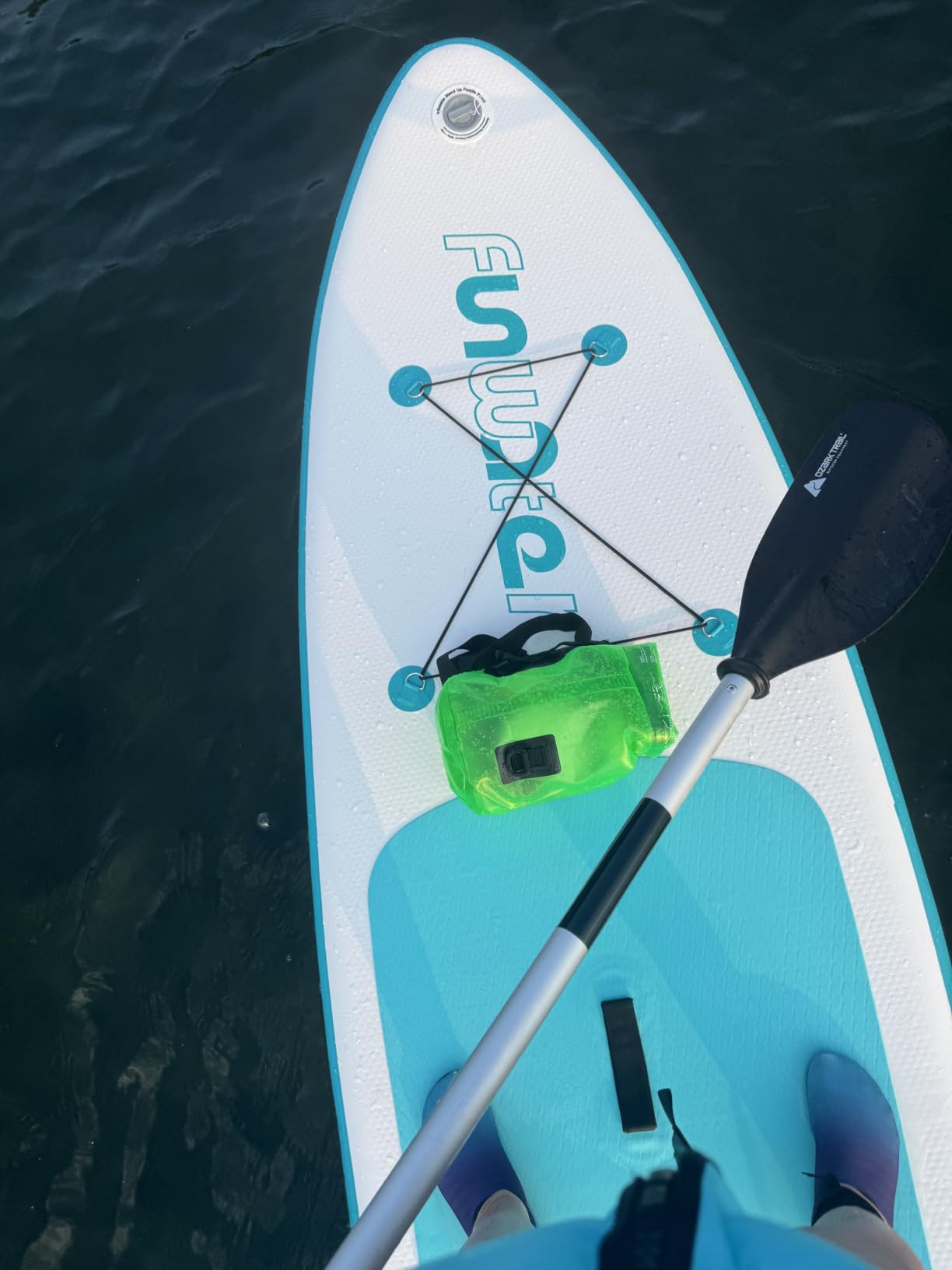 FunWater Inflatable Stand Up Paddle Board with Beginners SUP Accessories | 10'6'' SUP, Anti-Slip EVA Deck, Versatile Yoga/Big Fin Inflatable Paddle Boards for Adults & Youth of All Skill Levels customer photo 2