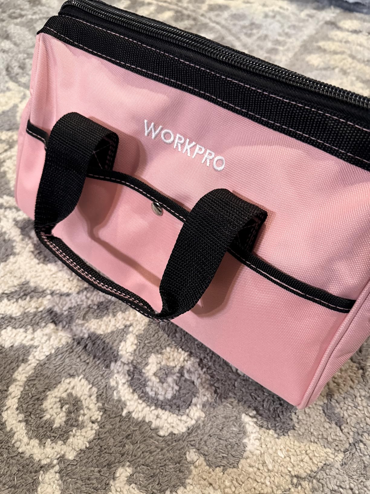 13-inch Tool Bag, Wide Mouth Tool Tote with Inside Pockets | Multi-Pocket, Heavy Duty Cloth, Double-pull Zipper, for Workshops, Outdoor Projects customer photo 1