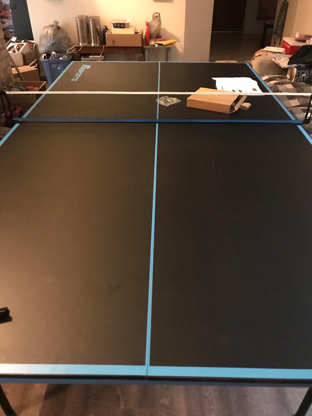 MD Sports Table Tennis Tables Multiple Styles Ping Pong Tables, Foldable for Easy Storage with Nets Included, Perfect for Family Game Rooms customer photo 1