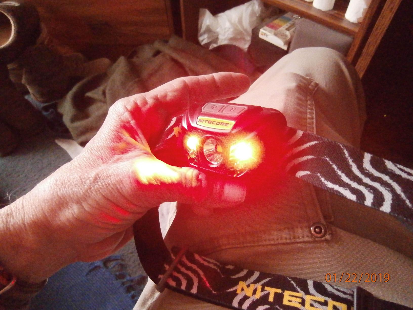 Nitecore NU30 500 Lumen LED Rechargeable Headlamp with White and Red Beams customer photo 2