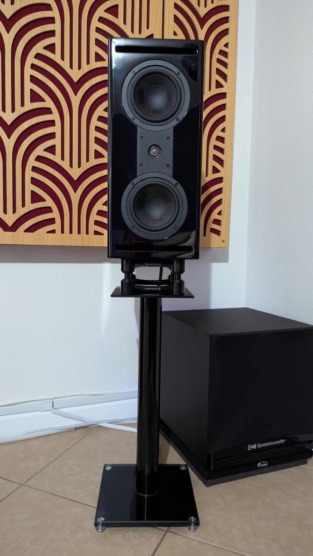 IsoAcoustics Iso-Stand Series Speaker Isolation Stands with Height & Tilt Adjustment: Iso-155 (6.1