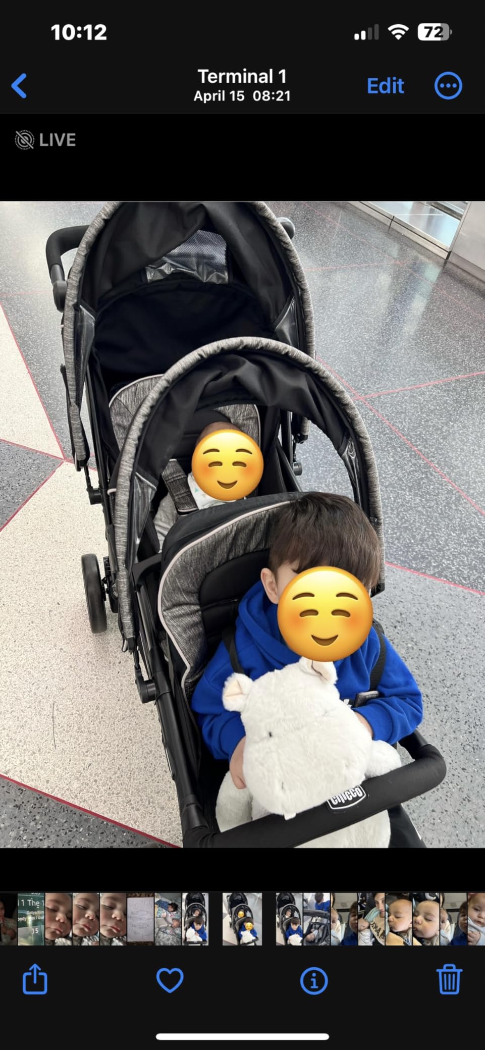 Chicco Cortina Together Double Stroller, 2-Seat, Foldable | Minerale/Black, 100% polyester, fits 2 Chicco KeyFit seats, all-wheel suspension, baby travel stroller customer photo 1
