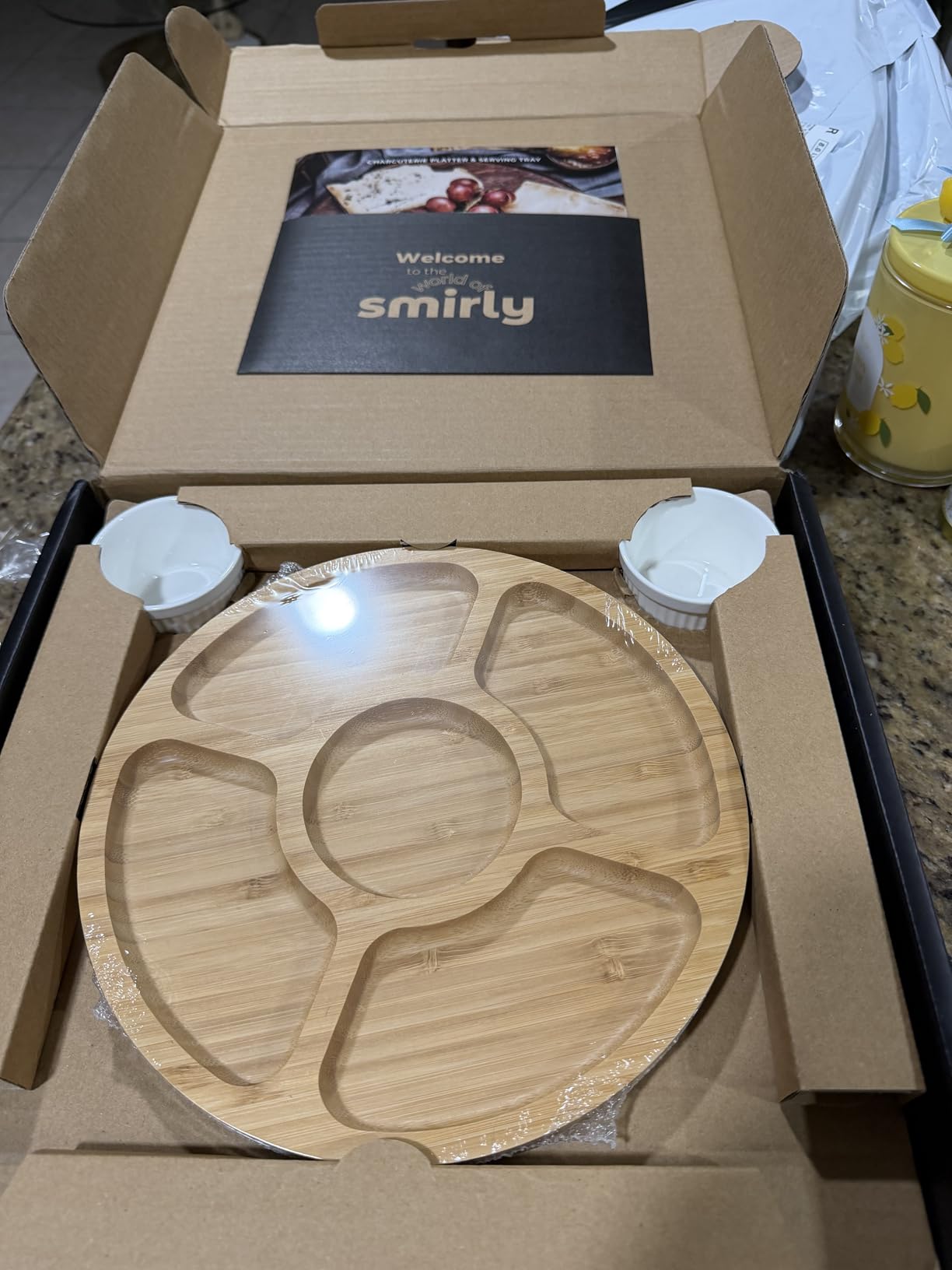 SMIRLY Charcuterie Board Set with Serving Accessories, Bamboo | Housewarming, Wedding, Bridal Shower and Birthday Gift for Women, Ideal for Movie Nights, Entertaining and Family Gatherings customer photo 1