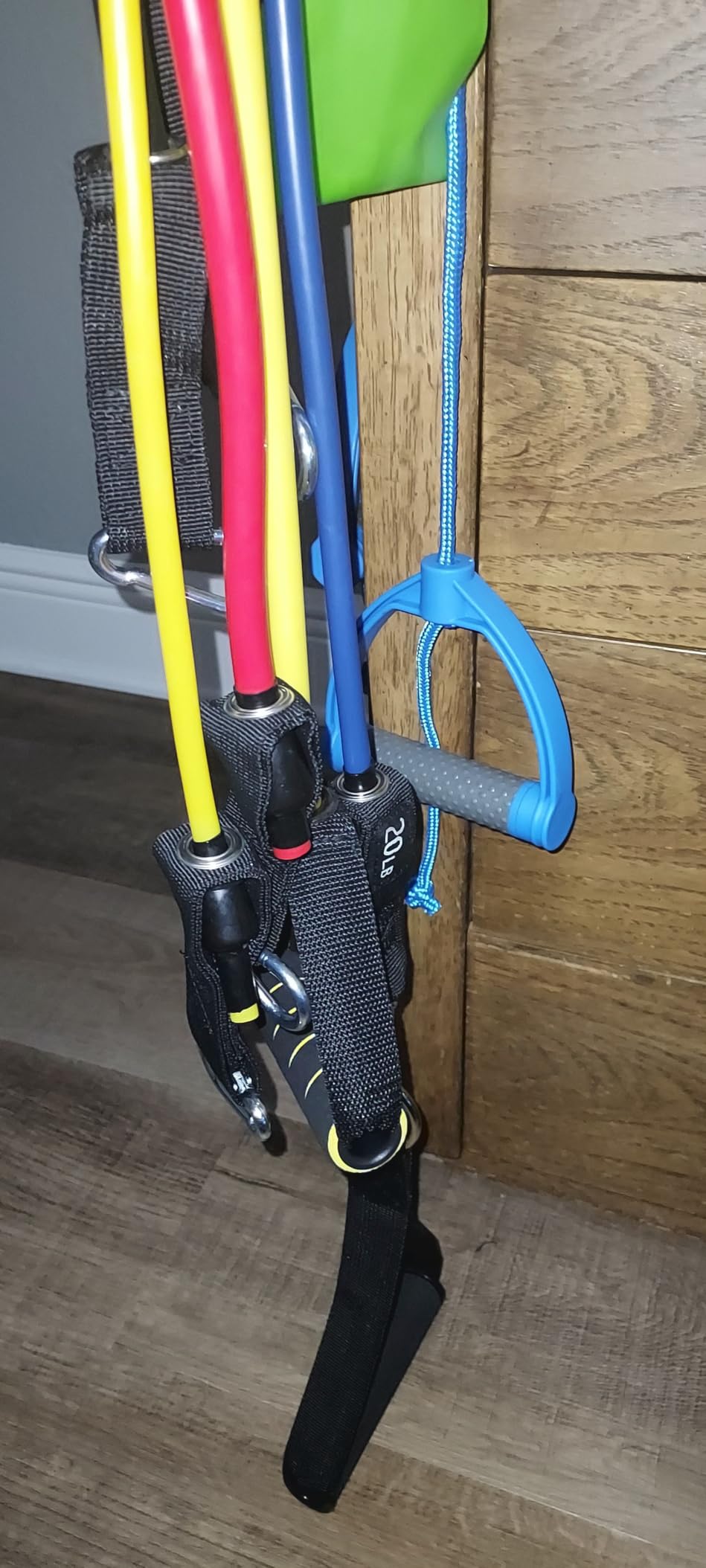 WHATAFIT Resistance Bands with Handles, 5-Level Exercise Bands for Workout | Natural latex, 10-50 lbs, stackable to 150, Ankle Straps, Door Anchor, Guide. For Strength, Yoga, Home Gym, Travel & Workout. customer photo 2