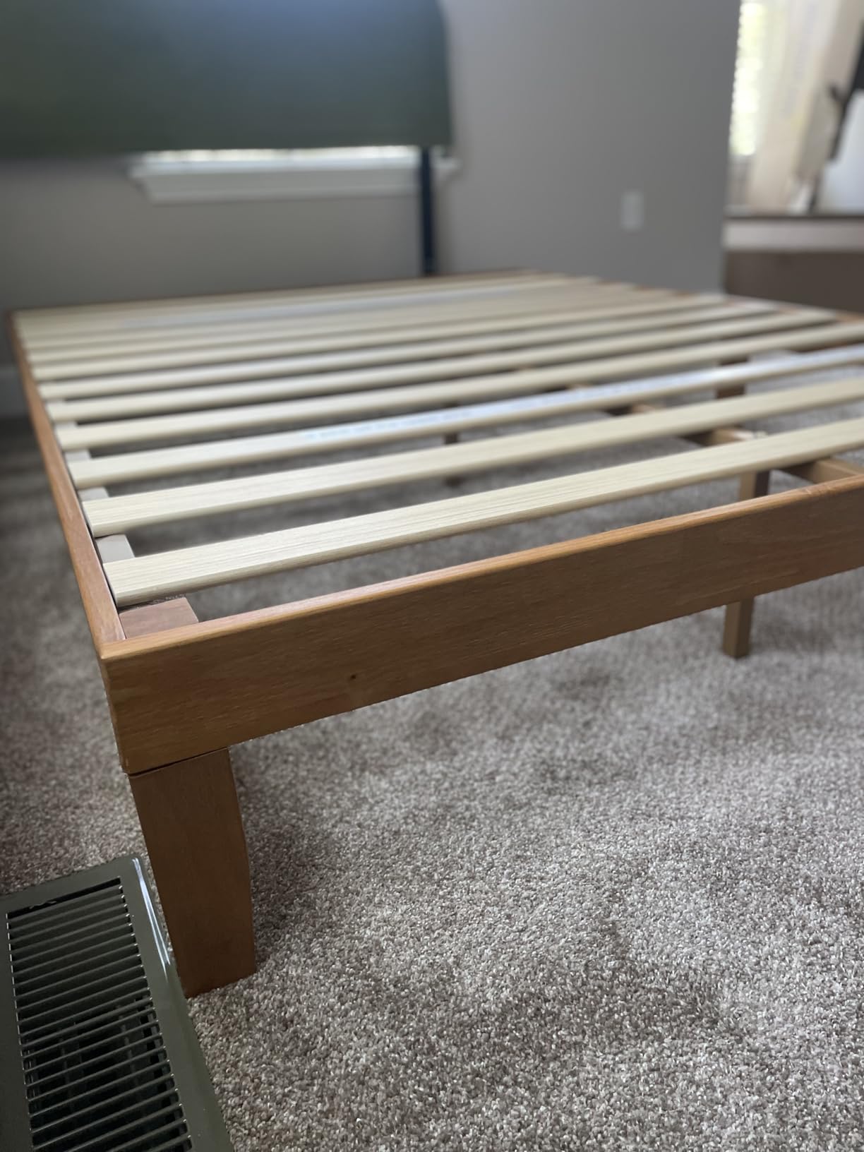 Mellow Naturalista Classic - 12 Inch Solid Wood Platform Bed with Wooden Slats, No Box Spring Needed, Easy Assembly, Queen, Pine customer photo 2
