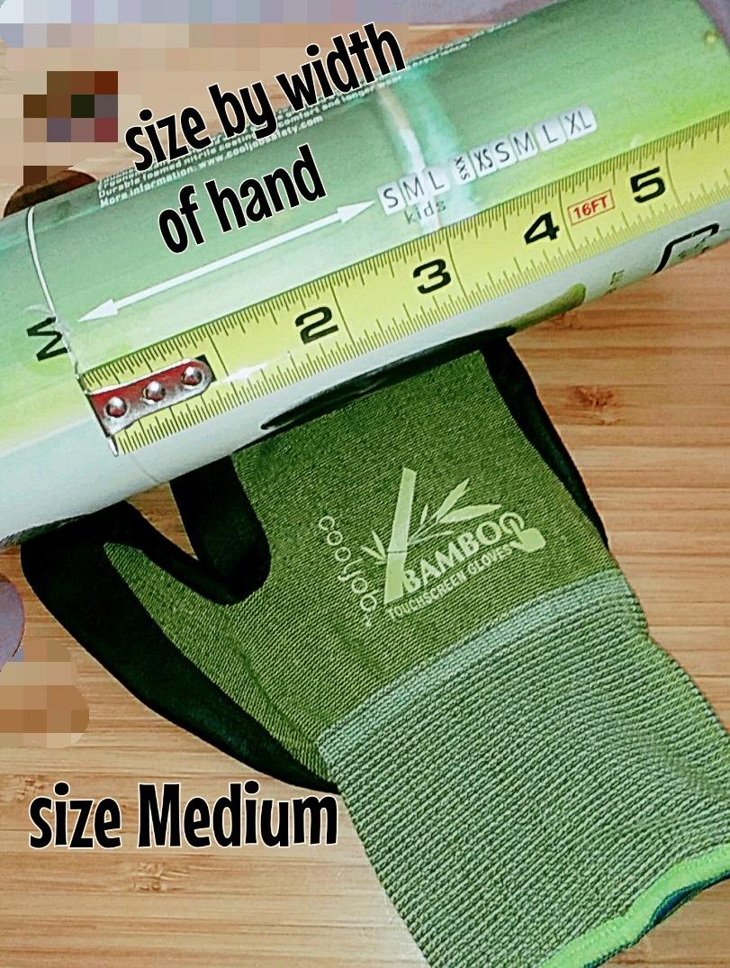 COOLJOB 2 Pairs Gardening Working Gloves, Touchscreen, Nitrile Coated, M | Breathable Bamboo Gloves for Men and Women, Strong Nitrile Grip, Full Palm Touchscreen, Flexible & Comfortable Fit customer photo 1