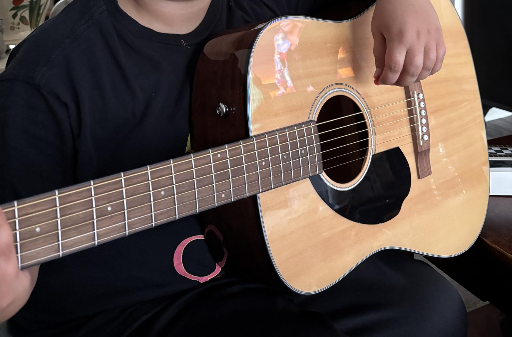 Fender Left-Handed Acoustic Guitar, CD-60S, Dreadnought Mahogany with 2-Year Warranty customer photo 2