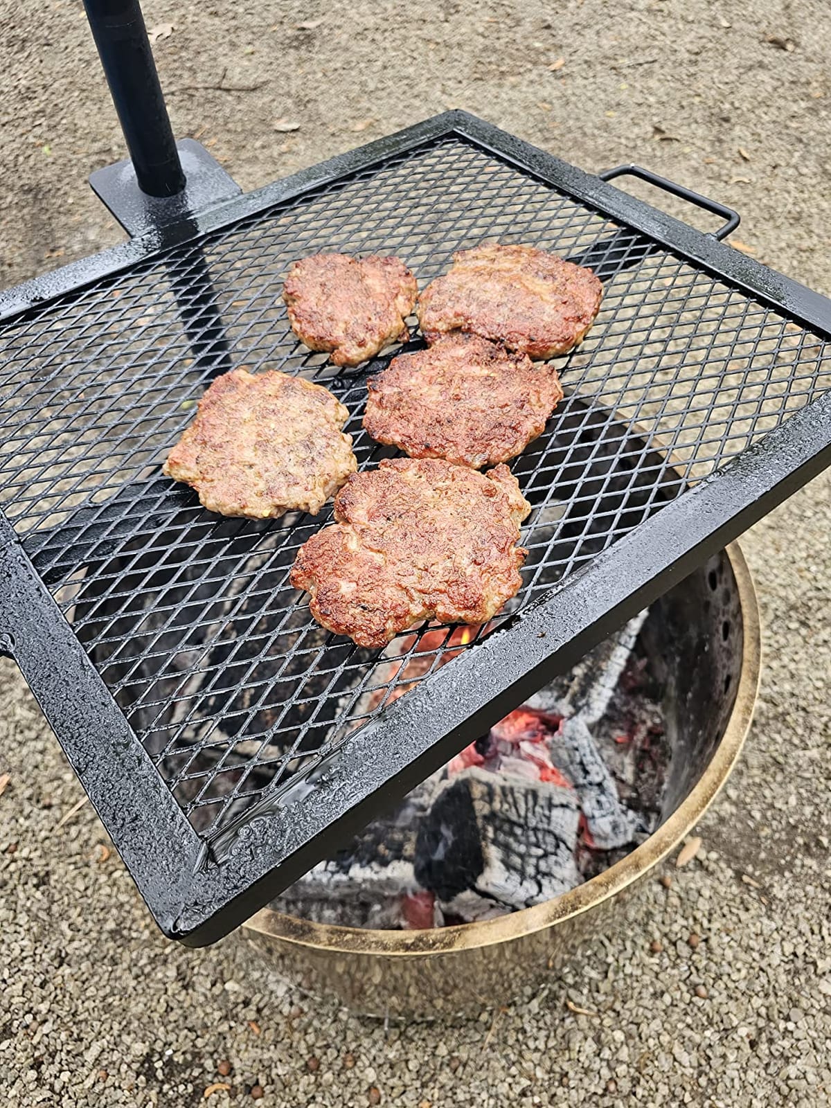 GameMaker Open Fire Cooking Grill | Adjustable Height | Heavy Duty Construction | Easy Setup | For Firepits Outdoor Fire Rings & Camping customer photo 2