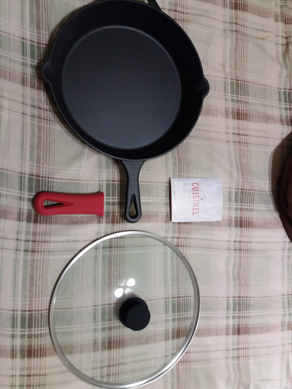 Cuisinel Cast Iron Skillet with Lid - 12
