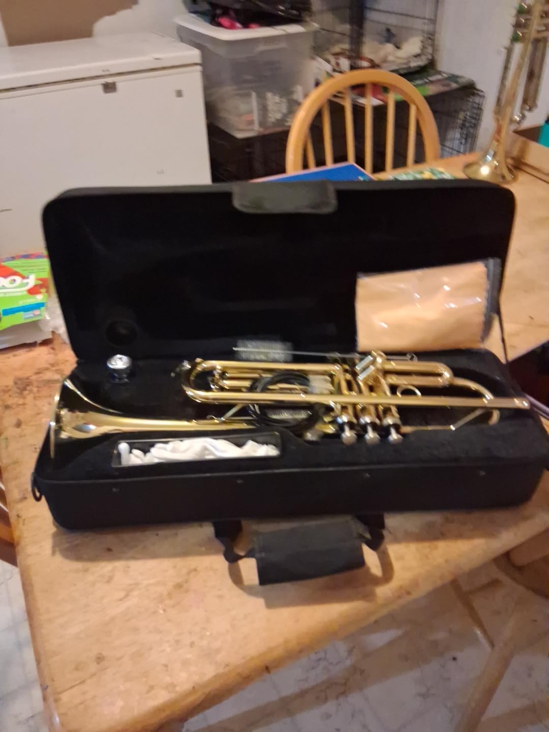 Eastar Bb Standard Trumpet Set for Beginner, Brass Student Trumpet Instrument with Hard Case, Cleaning Kit, 7C Mouthpiece and Gloves, ETR-380N, Silver customer photo 2