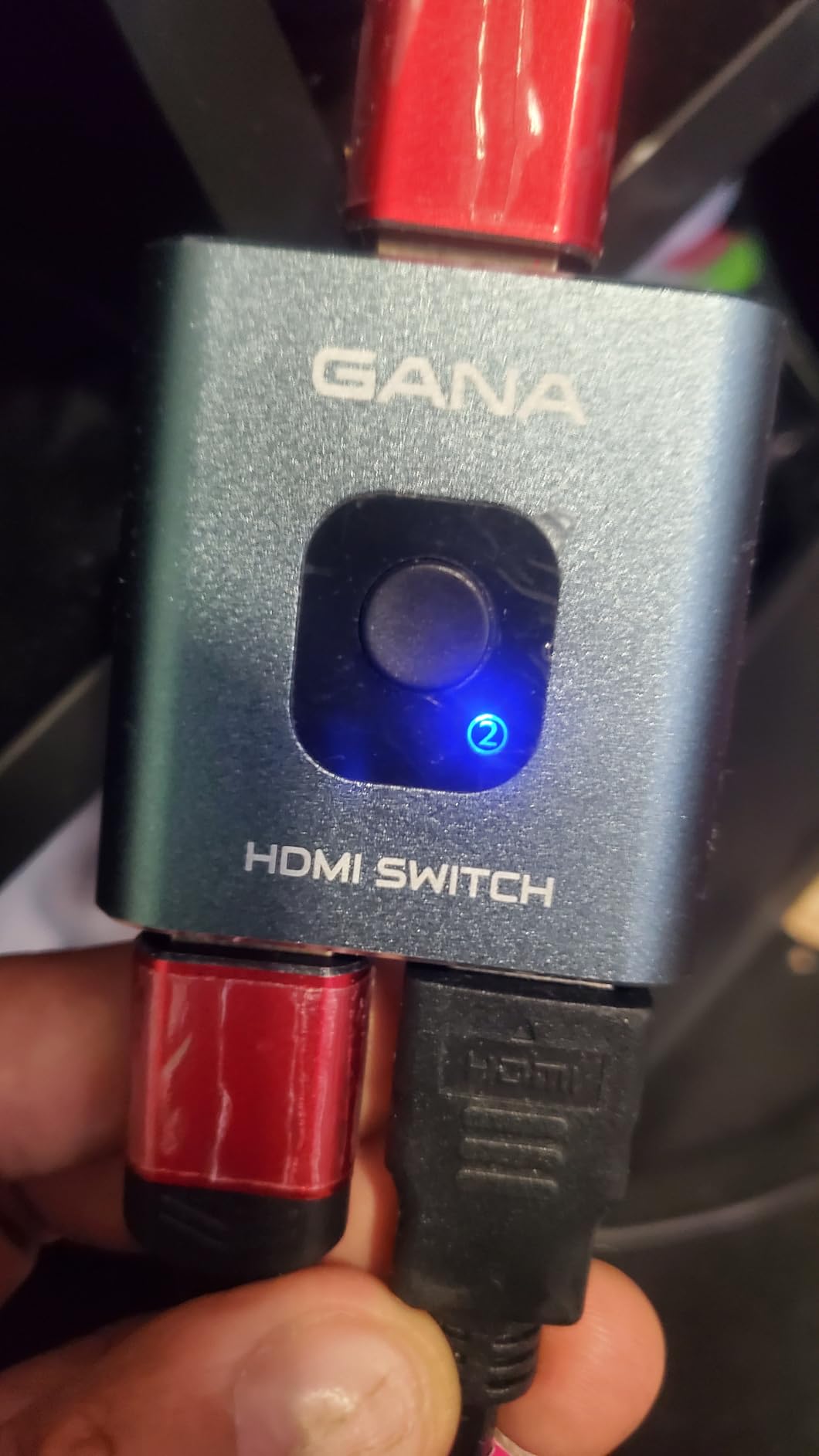 HDMI Switch 4k@60hz Splitter, GANA Aluminum Bidirectional HDMI Switcher 2 in 1 Out, Manual HDMI Hub Supports HD Compatible with Xbox PS5/4/3 Blu-Ray Player Fire Stick Roku customer photo 2