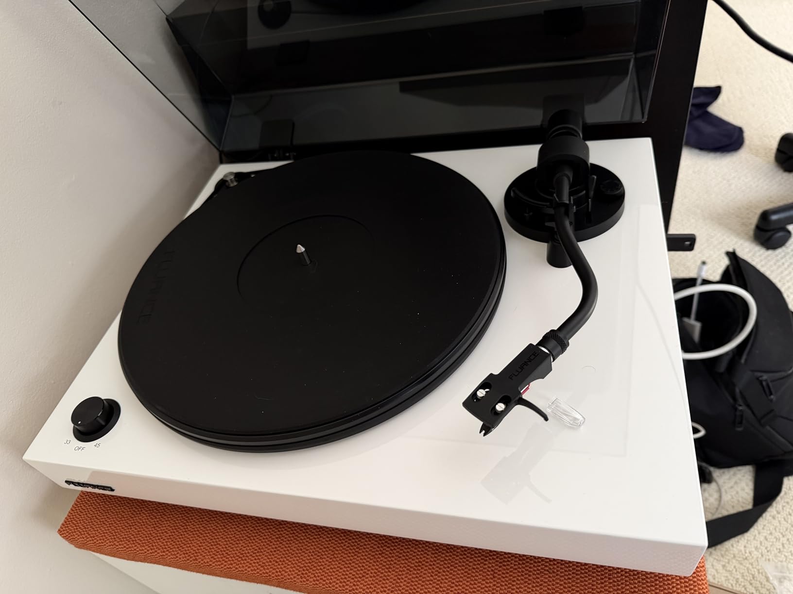 Fluance RT82 Reference High Fidelity Vinyl Turntable Record Player with Ortofon OM10 Cartridge, Speed Control Motor, High Mass MDF Wood Plinth, Vibration Isolation Feet - Piano Black customer photo 2