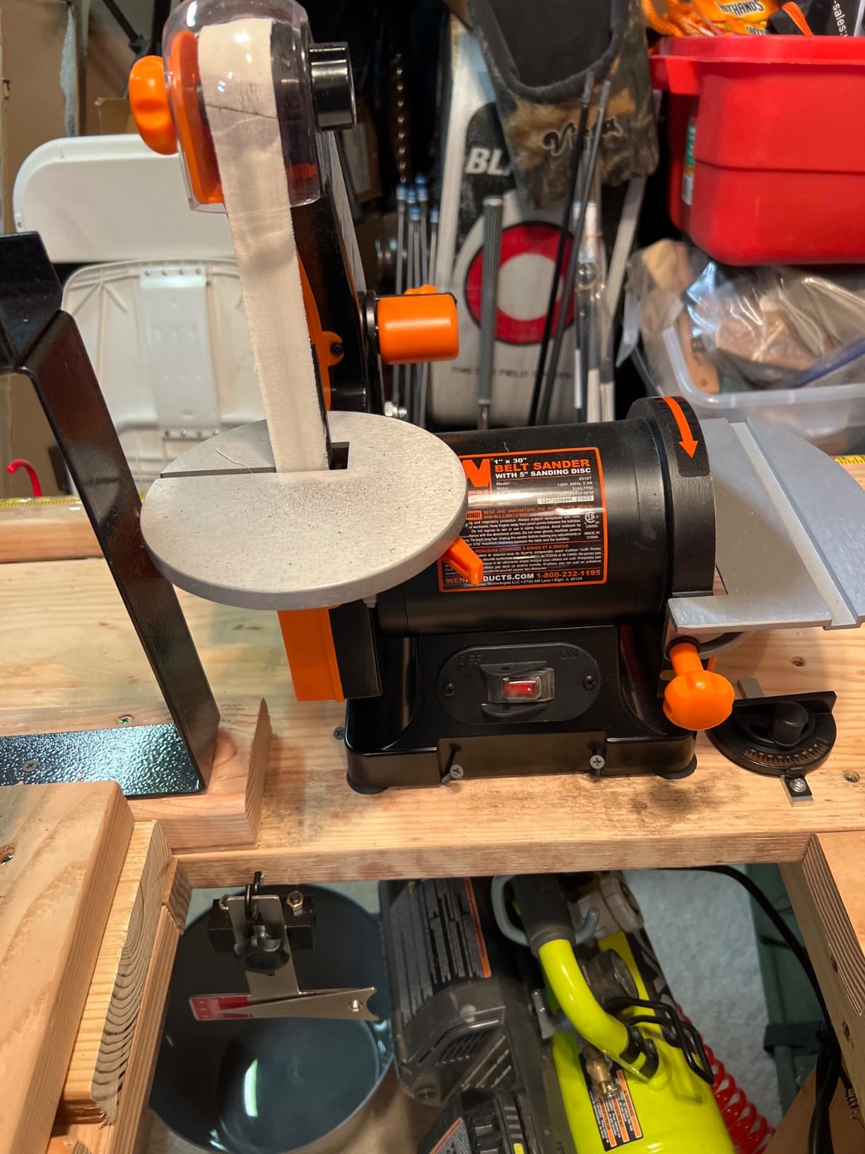 WEN Benchtop Belt and Disc Sander with 1 x 30 in. Belt and 5 in. Sanding Disc (6515T) customer photo 2