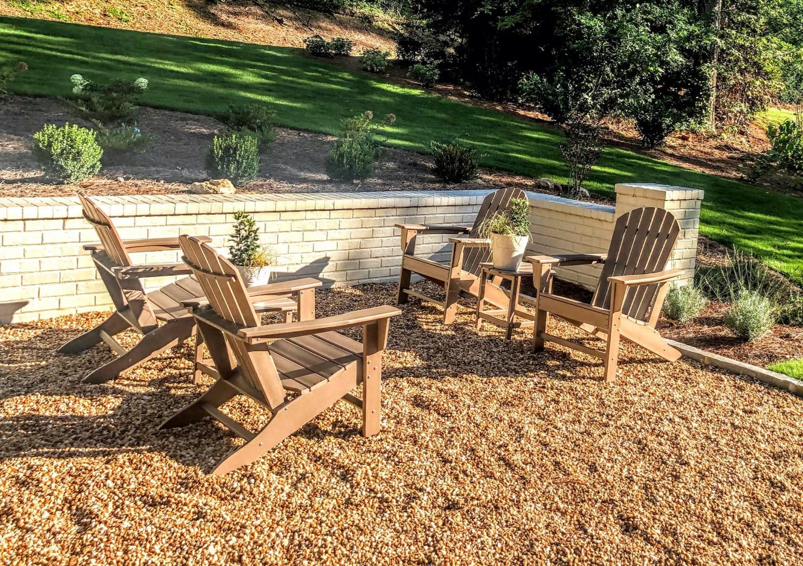 1-Piece HDPE Outdoor Adirondack Chair, Driftwood | Durable weather resistant HDPE, 36-pound stationary frame, Comfortable 16.25-inch elevated seat, Sundown Treasure Series customer photo 2