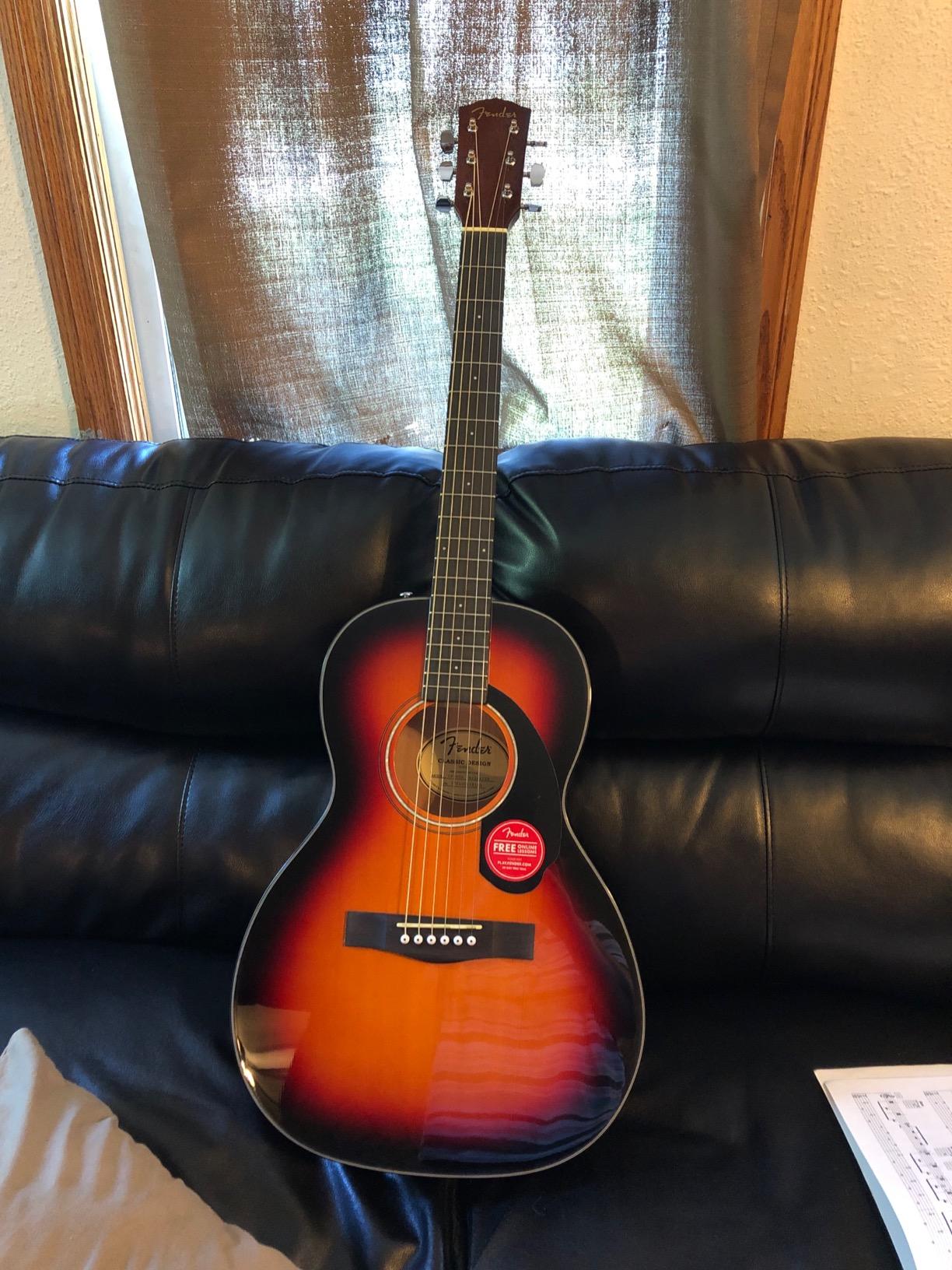 Fender CP-60S Parlor Acoustic Guitar, with 2-Year Warranty, Natural customer photo 1