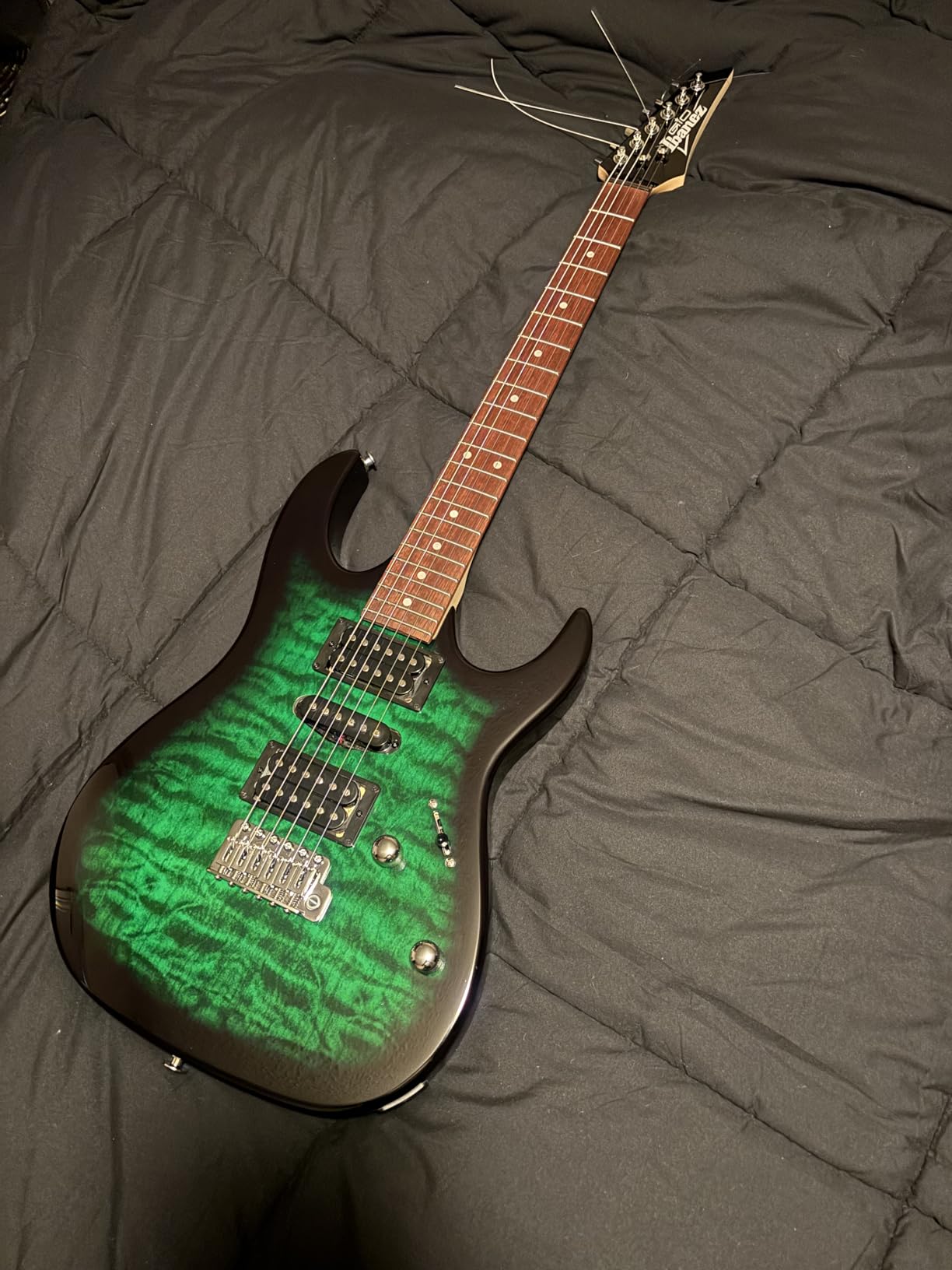 Ibanez Gio GRX70QA Electric Guitar, Transparent Violet Sunburst customer photo 1