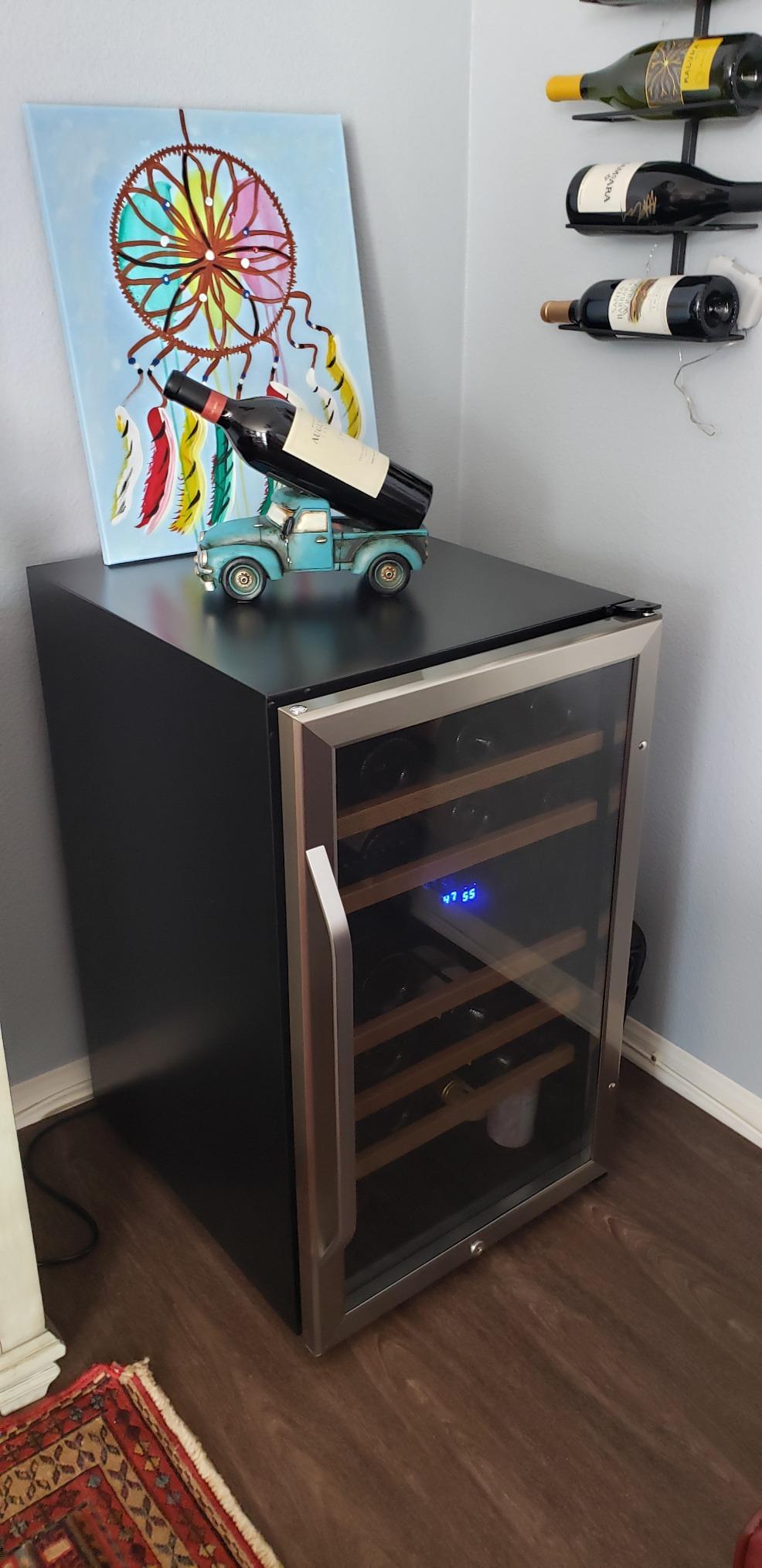 EdgeStar 20 Inch 38 Bottle Dual Zone Wine Cooler | Freestanding, 20 Inch Wide, 38 Bottle Capacity, Reversible Door, LED Light, Digital Display, Stainless Steel customer photo 2