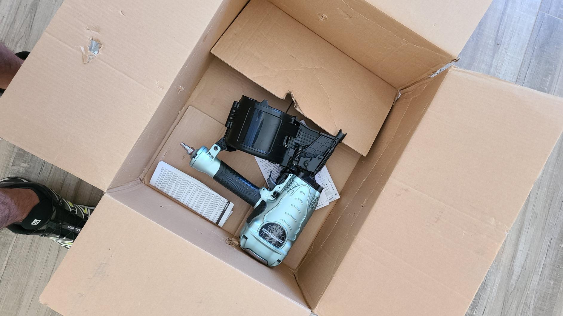 Metabo HPT Coil Framing Nailer, 15° Nails, NV90AGS | Pneumatic Power, Construction Tools, Roof Decking Support, Floor & Truss Applications, 1-3/4 to 3-1/2 in customer photo 1