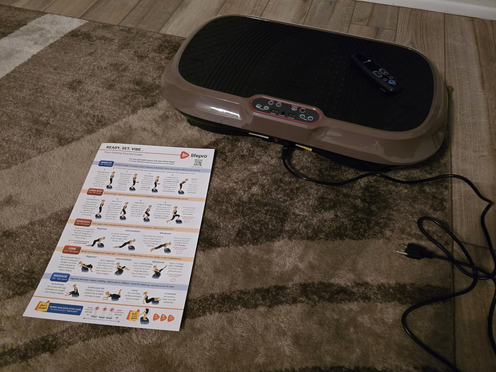 Lifepro Waver Vibration Plate Exercise Machine with 99 Speeds & 10 Presets | Resistance Bands, Non-Slip Surface, 330 lbs Capacity customer photo 1