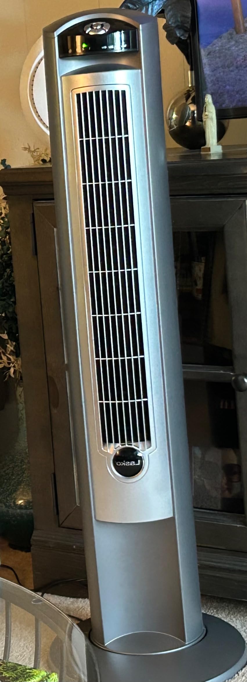 Lasko Oscillating Tower Fan with Remote - Quiet Standing Fan for Bedroom, Office, and Home - 3 Speeds - Powerful Cooling Air - T42954 - 42.5