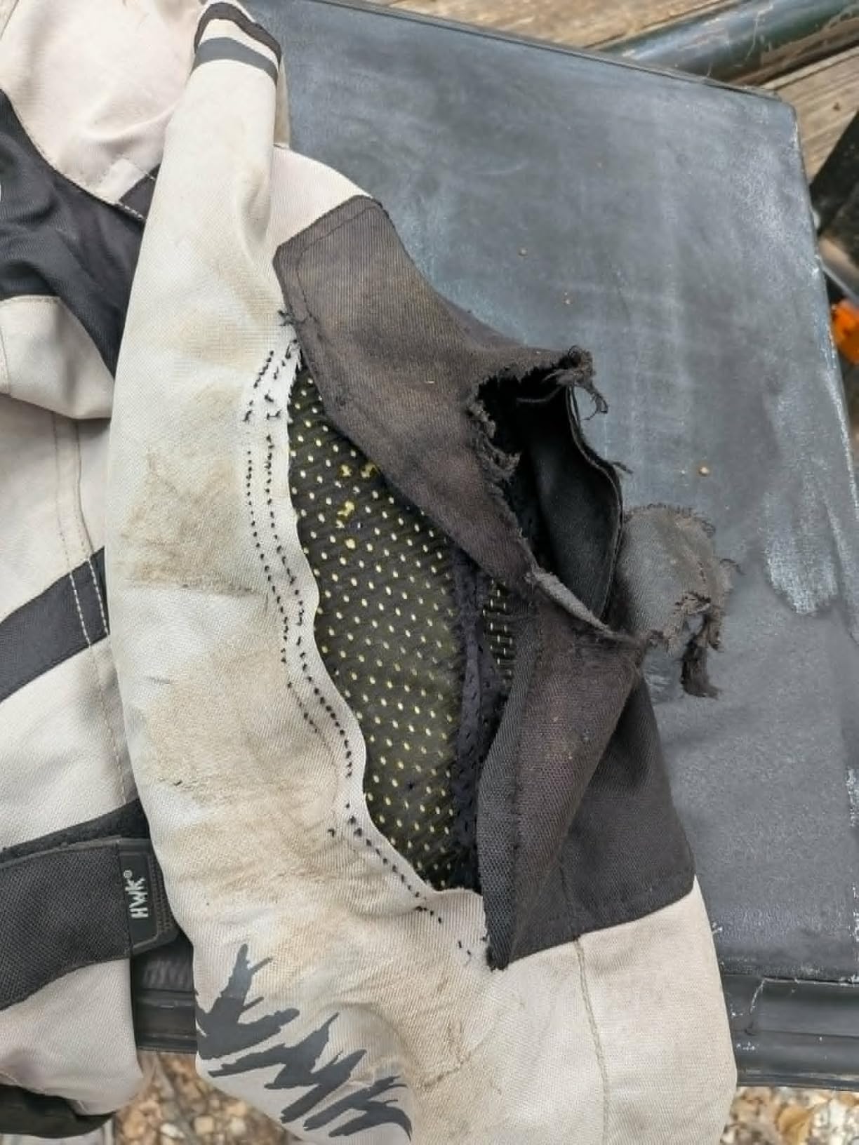 HWK Adventure Motorcycle Jacket Men with CE Armor, 600D Cordura, All-Season customer photo 2